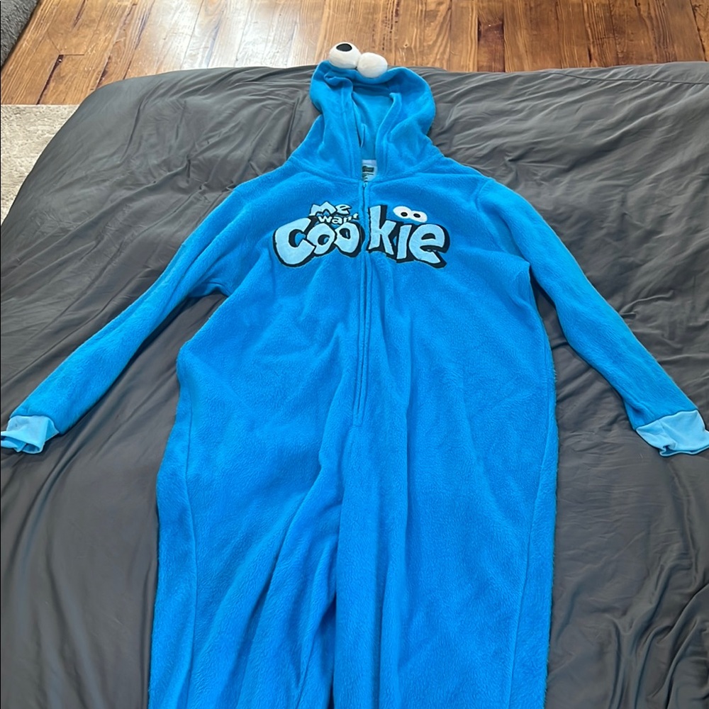 Blue Cookie Monster adults One Piece